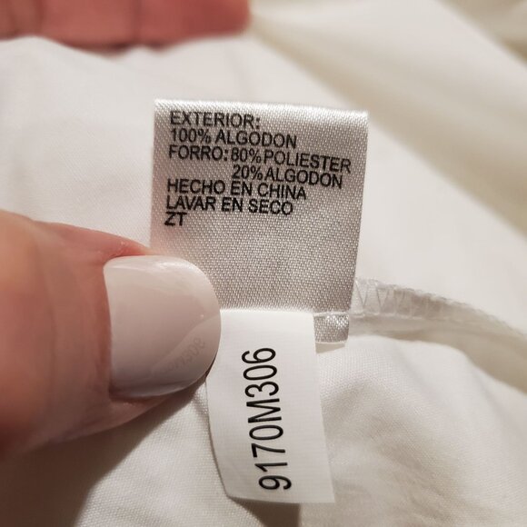 Preowned Gianni Bini White Cotton Eyelet Aline Skirt with Zipper Women's Siz - Picture 6 of 6